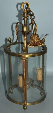 French brass hall lantern